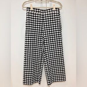 Ann Taylor Black and White Plaid Pants